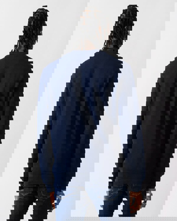 Lacoste Mens Crew Neck Fleece Sweatshirt - Navy Blue 166