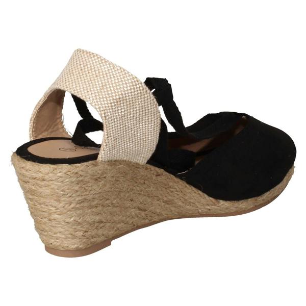 Savannah Ladies Savannah High Espadrille Wedge Sandals F2294