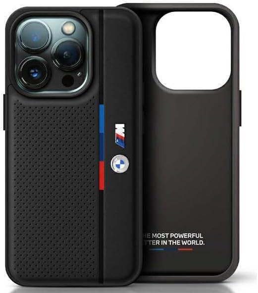 BMW M Perforated Tricolor Detail Line Case for iPhone 16 Pro Max 6.9" Black - BMHCP16X23PUPVK
