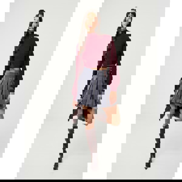 Pink Vanilla High Neck Knitted Jumper