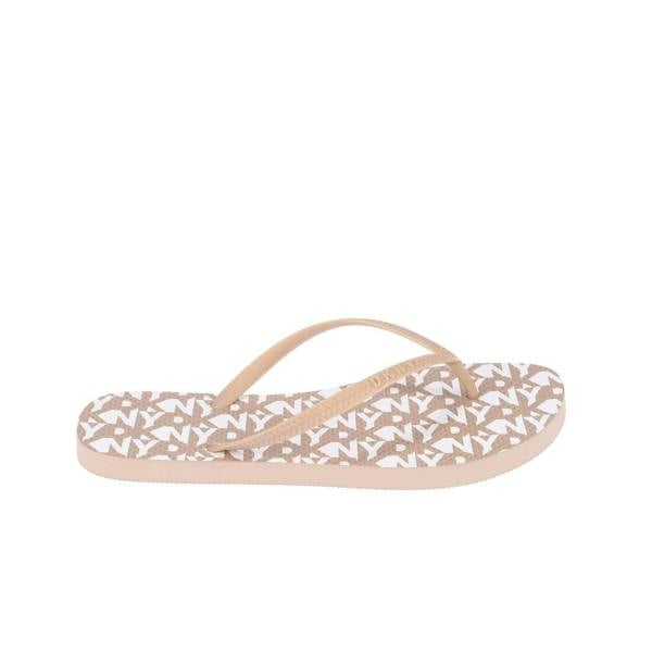 DKNY Womens/Ladies Flip Flops - Beige - 
