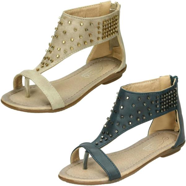 Spot On Girls Spot On Toepost Studded Gladiator Sandal