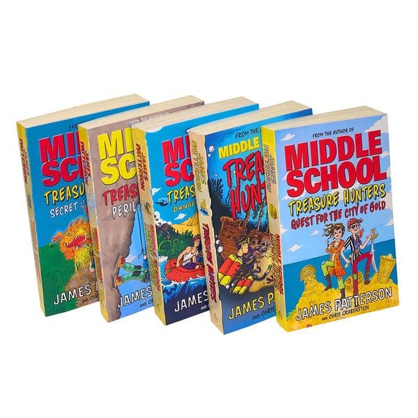 James Patterson Middle School Treasure Hunters 5 Books Collection Set