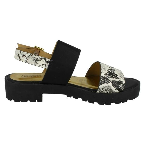 Savannah Ladies Savannah Buckle Strap Retro Sandals