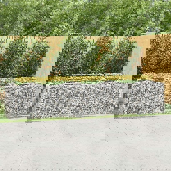 Berkfield Arched Gabion Raised Bed 400x100x100 cm Galvanised Iron
