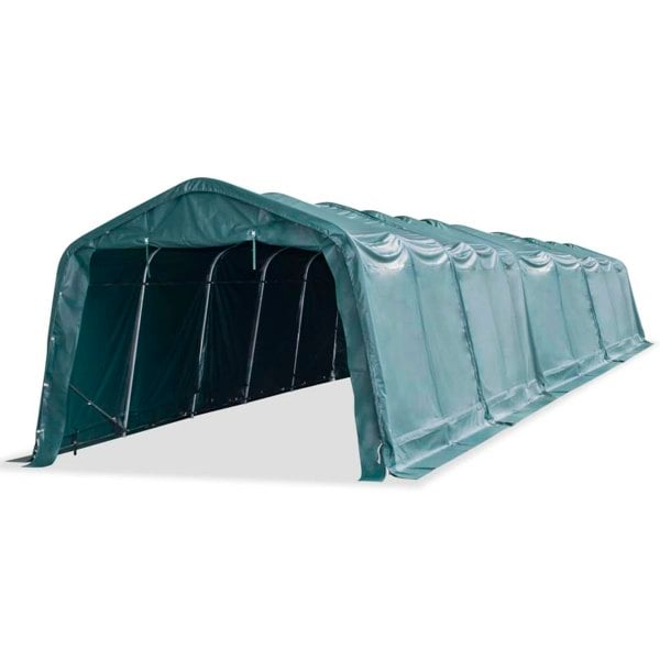 Berkfield Removable Livestock Tent PVC 550 g/m�__ 3.3x16 m Dark Green