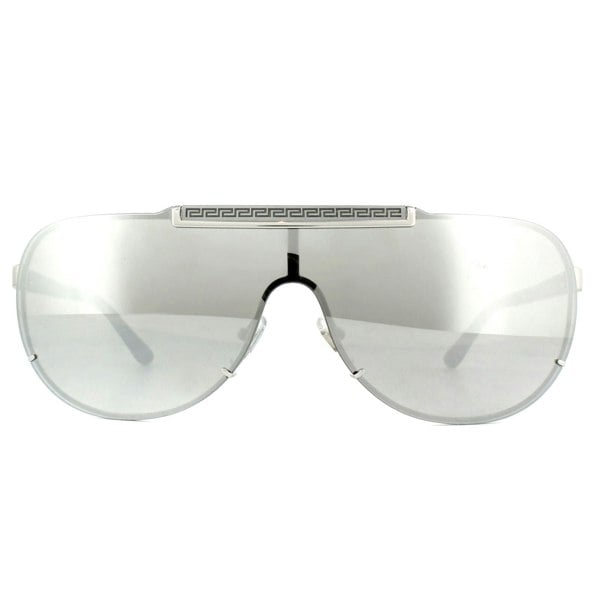 Versace Sunglasses VE2140 10006G Silver Light Grey Silver Mirror