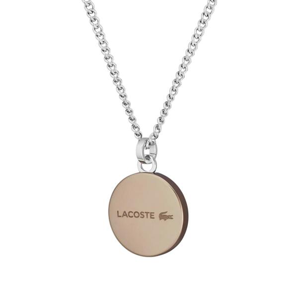 Lacoste Mens Vigor Stainless Steel Necklace & Pendant - Silver - 
