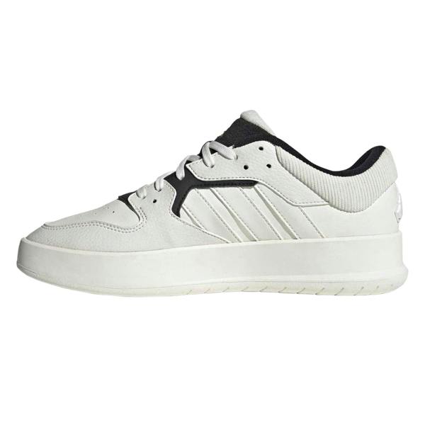 Adidas Mens Court 24 Full Grain Leather Shoes - White/Orange - 