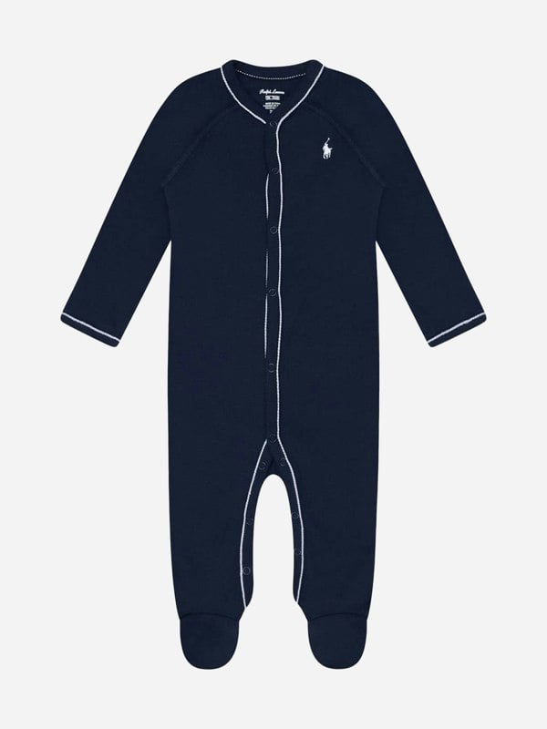 Ralph Lauren Kids Baby Boys Logo Babygrow in Navy