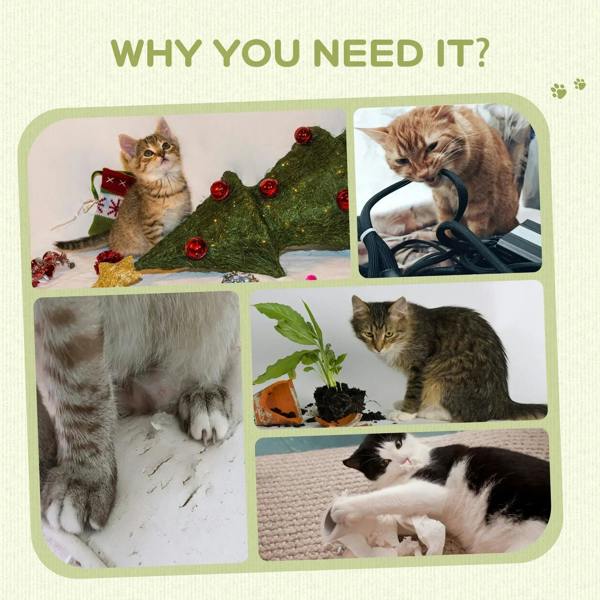 Grey cat scratching post with soft plush surfaces and sisal rope scratching areas