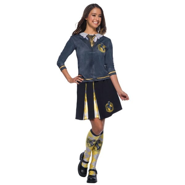 Harry Potter Womens/Ladies Hufflepuff Costume Skirt - Black/Yellow/Grey