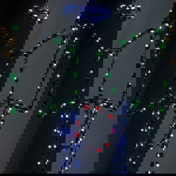 Samuel Alexander 1.2m x 90cm Light up FlexiBright Gingerbread Man Decoration with 456 Twinkling Multi-Coloured LEDs