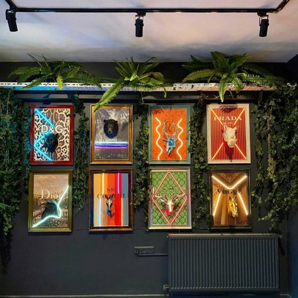 Prada Rhino neon art
