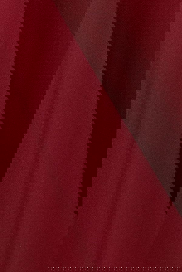 Contrast Organza Frill Bow Back Halter Midi Dress - Burgundy Black DR4770