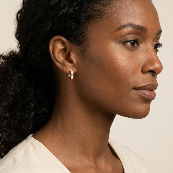 Cachet London Ricci Gold Hoop Earrings