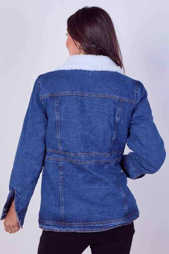 Women's Denim Sherpa Jacket – Fleece Lined Denim Jacket