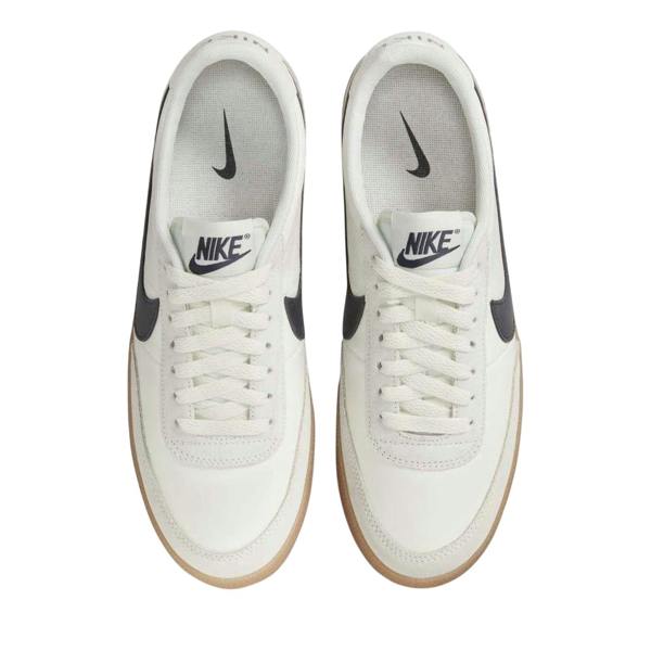 Nike Womens/Ladies Leather Flat Trainers - White/Grey/Gum - 