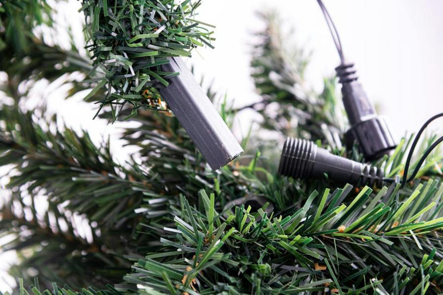 4ft to 8ft Pre-Lit Artificial Slim Pencil Christmas Trees with Cool White LEDs image 6