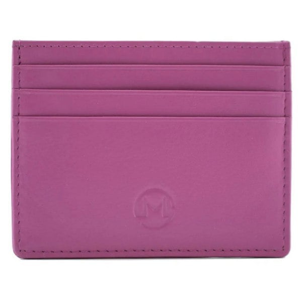 Mala Leather Origin Plain Leather Card Holder with Zip Pocket