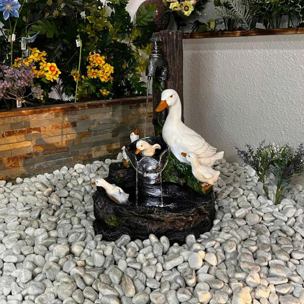 Tranquillity Water Features Duck Family Animal Fountain Water Feature