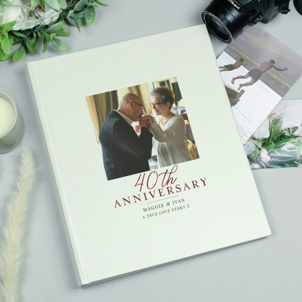 Personalised Memento Company Personalised Photo Upload 40th Anniversary Traditional Photo Album