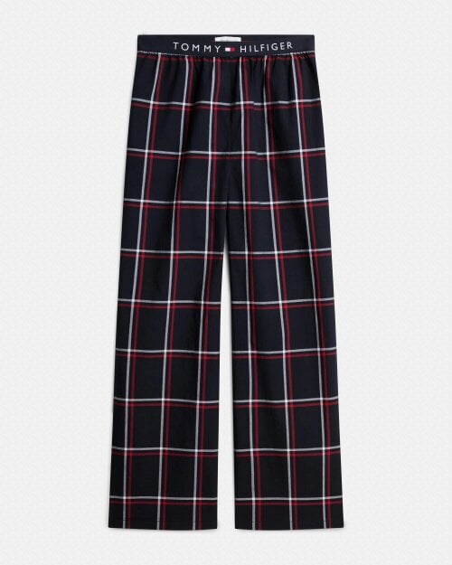 Tommy Hilfiger Woven Print Waistband Mens Pyjama Pants - RWB Windowpane Check