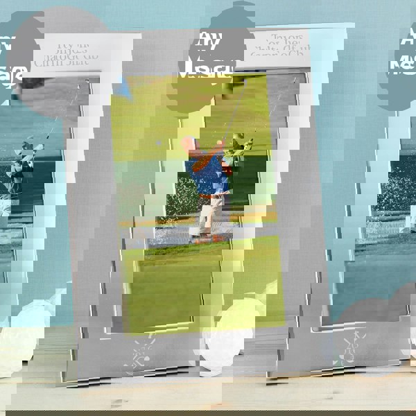 Personalised Memento Company Personalised Golf 6x4 Silver Photo Frame