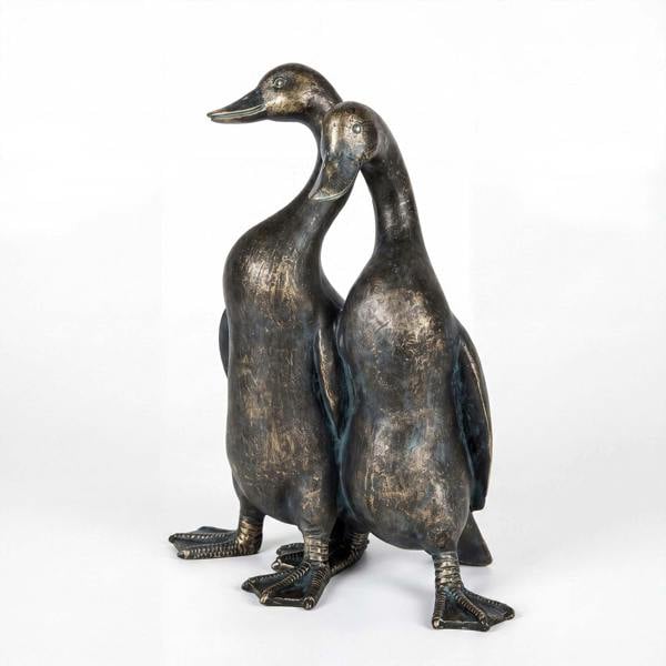 Levede&nbsp; Outdoor Resin Duck Sculpture Garden Ornaments Patio Yard&nbsp; Bronze color