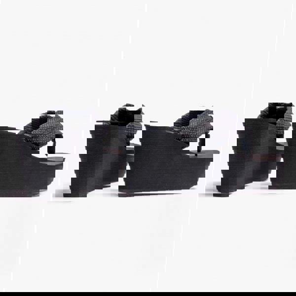 Rocket Dog Rocket Dog DIVER WEBBING Womens Textile Wedge Flip Flops Black