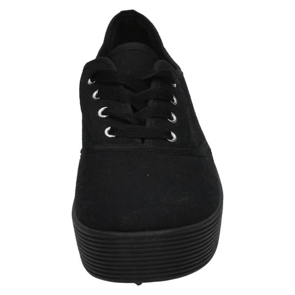 Spot On Girls Spot On Canvas Lace Up Platform Shoes