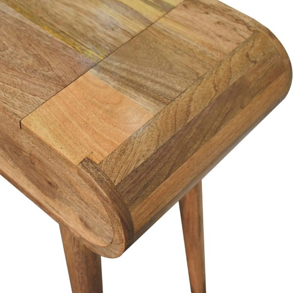 Artisan Furniture Solid Wood Mini Oak-ish Round Dressing Table