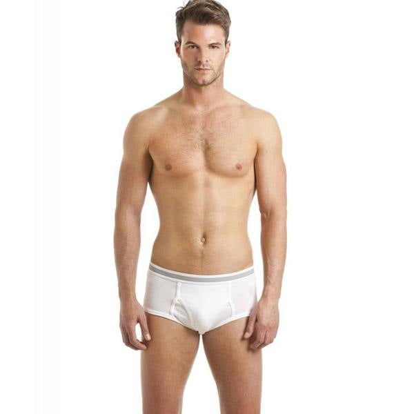 Mens Haigman Three Pack White Briefs