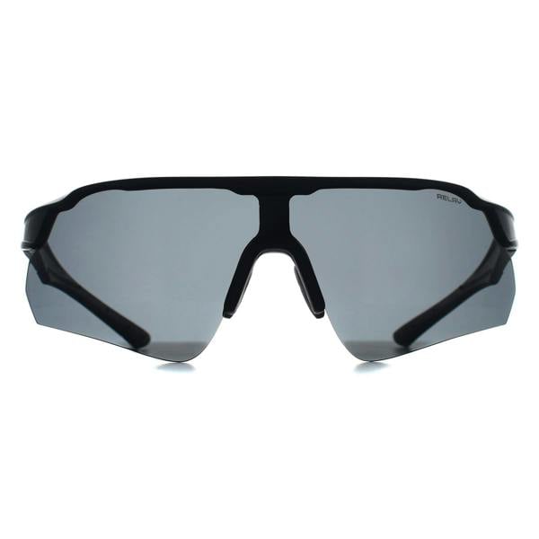 Relay Shield Unisex Matte Black Smoke Polarized Clearshot Sunglasses