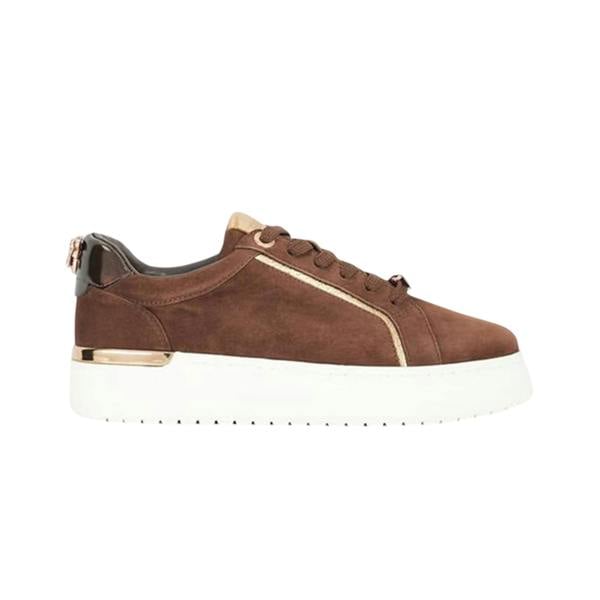 Dune London Womens/Ladies Emmelino Suede Trainers - Brown - 