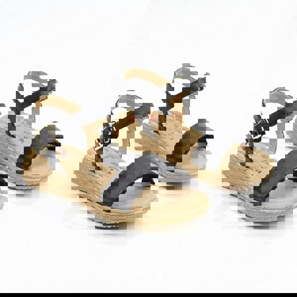 Heavenly Feet Heavenly Feet SARA Womens Platform Sandals Black