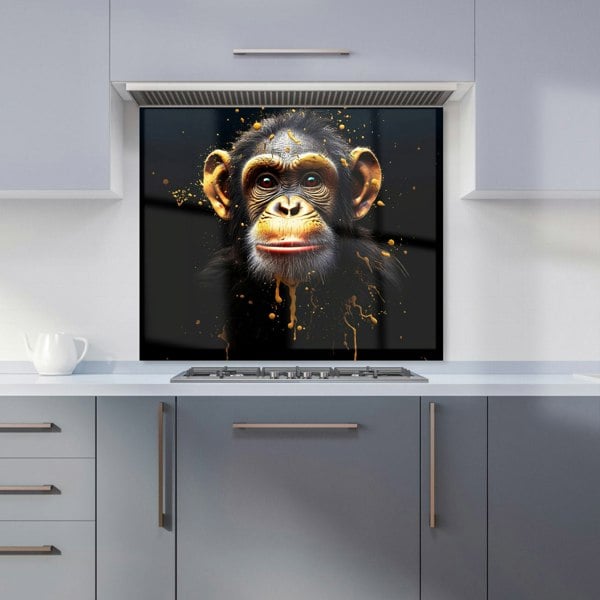 Warren Reed - Designer Splashart Cheeky Chimp Face Kitchen Splashback