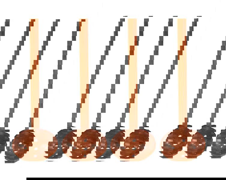 Anygleam Brown 4pcs Wooden Strainer Soup Spoon Kitchen Tableware