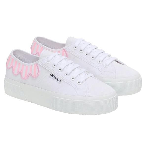 Superga Unisex Adult 3740 Leggera Umbrella Platform Trainers - Pink Nosegay/White