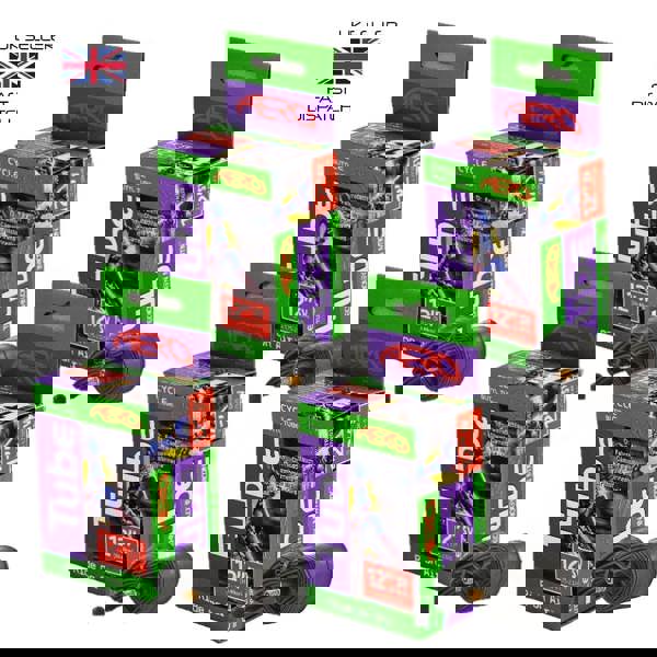 Aero Sport 4 x Butyl Rubber 12" x 1.75-2.125 Inner Tube 500%* Extra Ride Time Schrader Valve