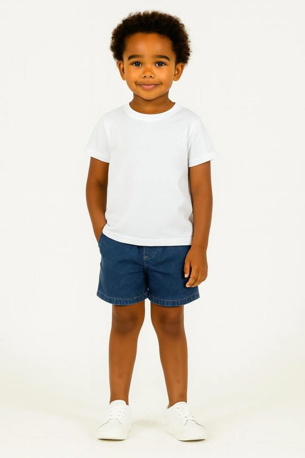 BALOU Unisex Washed Denim Shorts