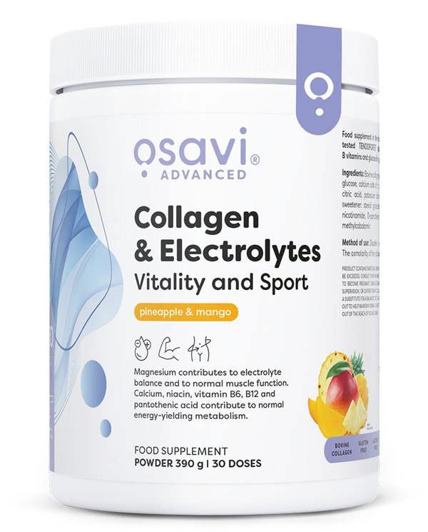 Osavi Collagen Electrolytes Vitality and Sport, Pineapple & Mango - 390g