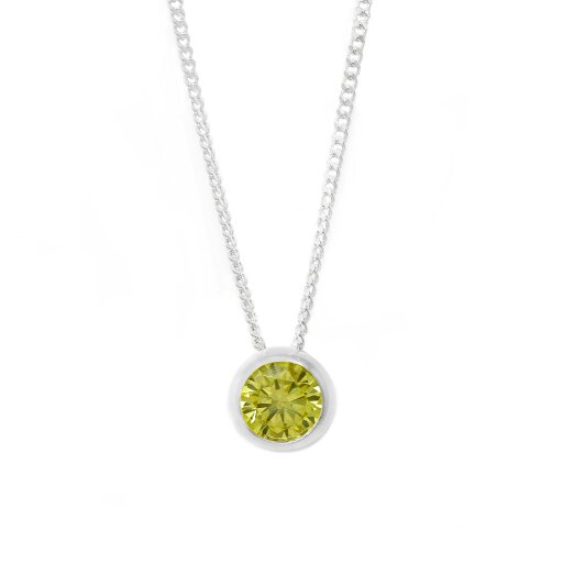Say It With January Children's Birthstone Necklace - Sterling Silver - August