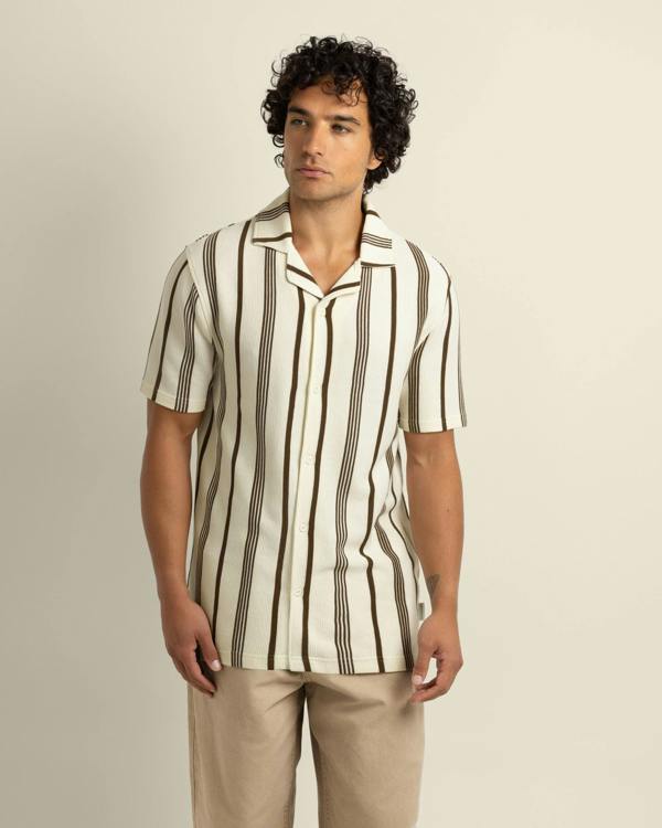Larsson & Co Hannes - Waffle Stripe Short Sleeve Shirt