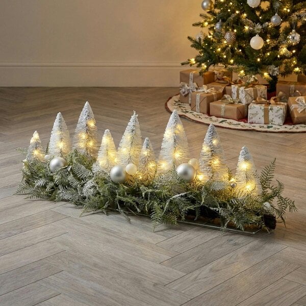 Garden Greatness Indoor Illuminated Snowy Tree Centrepiece