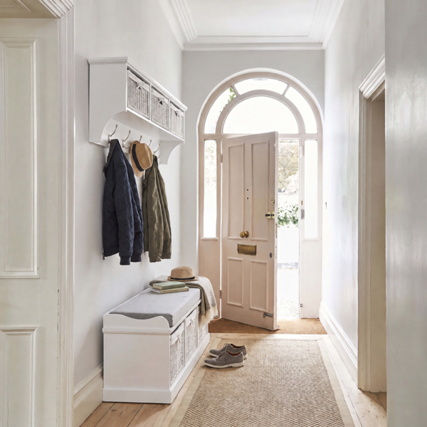 Statement Furniture Tetbury Large Hallway Set with Storage Baskets and Cushion Seat