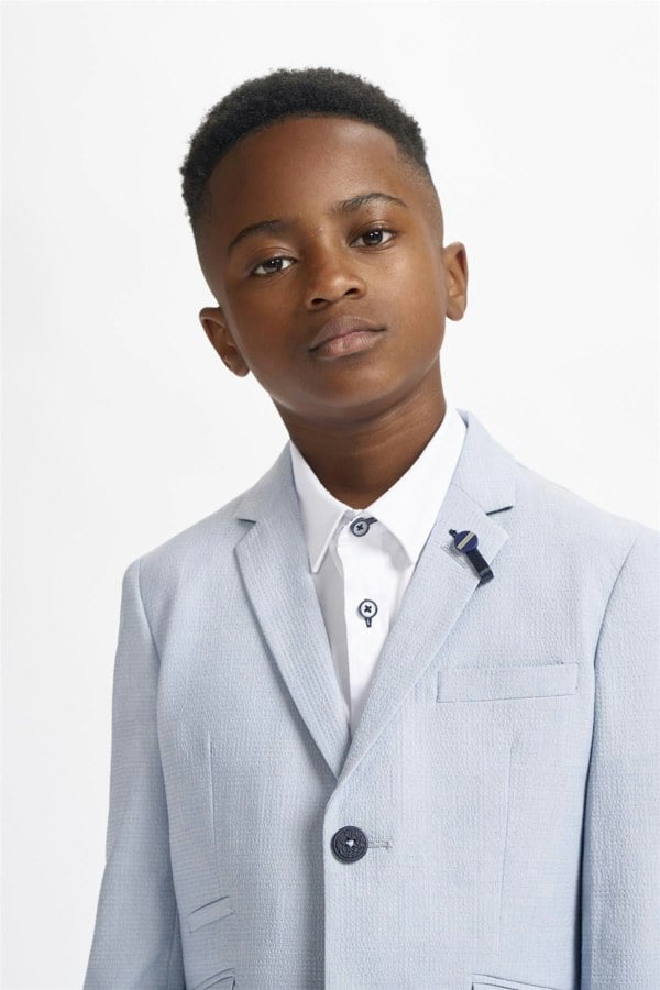 Boys Siren Sky Blazer Lapel Detail