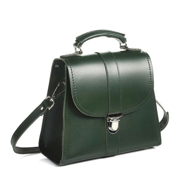 Zatchels Handmade Leather Cross Body Bag - Ivy Green