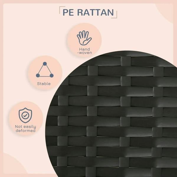 Close-up of dark rattan-style weaving texture on dog bed side panel
