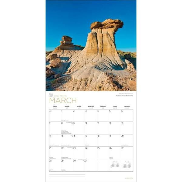 Alberta Calendar 2027, Wall Calendars, Month To View, Travel, Gift
